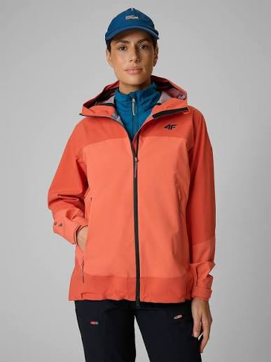 Women's 4F PRO Waterproof Trekking Jacket – Membrane 20000, Red 