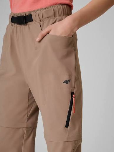 4F Women's 2-in-1 Quick-Drying Trekking Pants – Beige